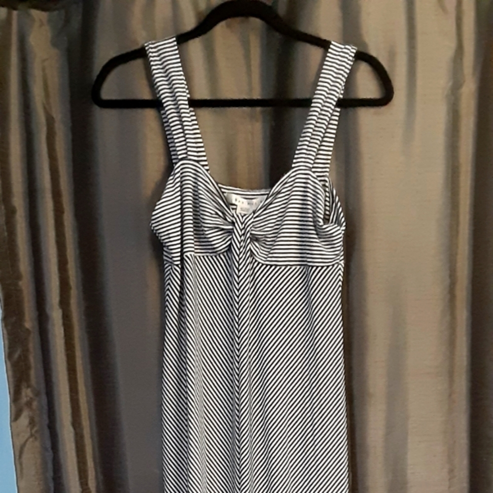 Striped Navy and White Dress